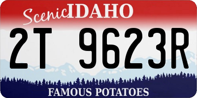 ID license plate 2T9623R