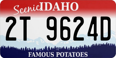 ID license plate 2T9624D