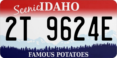 ID license plate 2T9624E