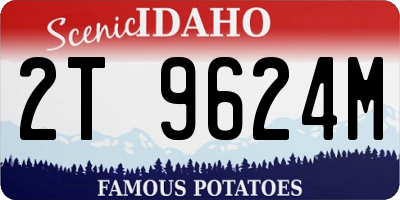 ID license plate 2T9624M