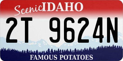 ID license plate 2T9624N