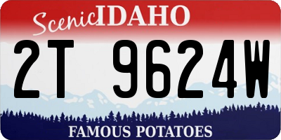 ID license plate 2T9624W