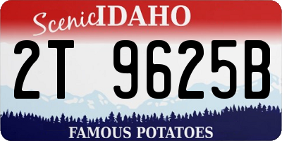 ID license plate 2T9625B