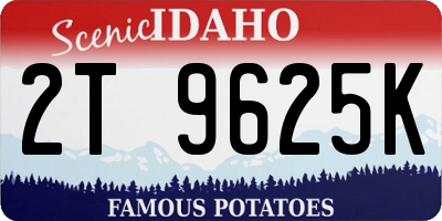 ID license plate 2T9625K