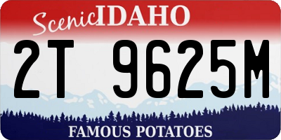 ID license plate 2T9625M