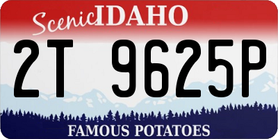 ID license plate 2T9625P