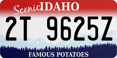 ID license plate 2T9625Z