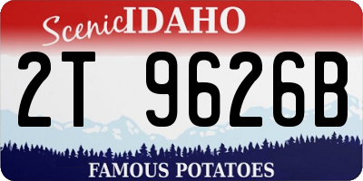 ID license plate 2T9626B