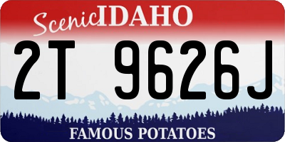ID license plate 2T9626J