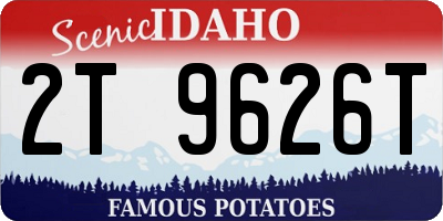 ID license plate 2T9626T