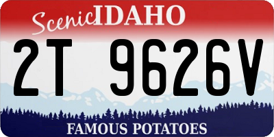 ID license plate 2T9626V