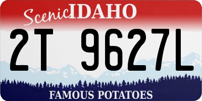 ID license plate 2T9627L