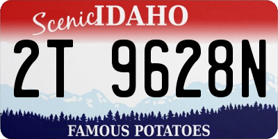 ID license plate 2T9628N