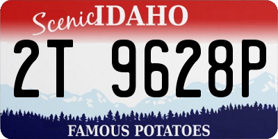 ID license plate 2T9628P