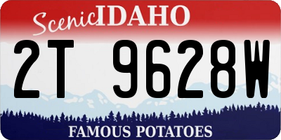 ID license plate 2T9628W