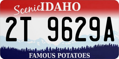 ID license plate 2T9629A