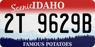 ID license plate 2T9629B