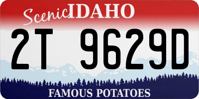 ID license plate 2T9629D