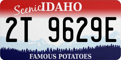 ID license plate 2T9629E