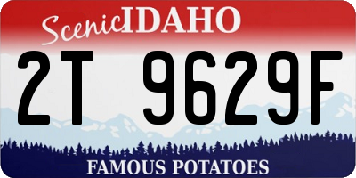 ID license plate 2T9629F