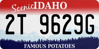 ID license plate 2T9629G