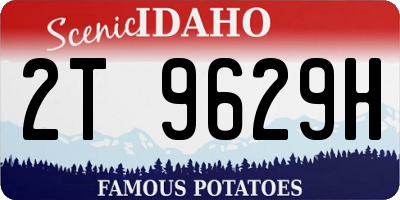 ID license plate 2T9629H