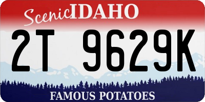 ID license plate 2T9629K