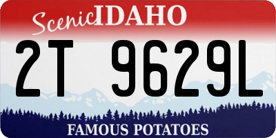 ID license plate 2T9629L