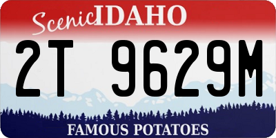 ID license plate 2T9629M