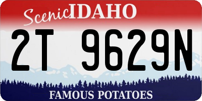 ID license plate 2T9629N