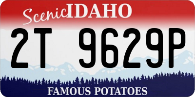 ID license plate 2T9629P