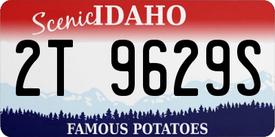 ID license plate 2T9629S