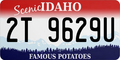 ID license plate 2T9629U