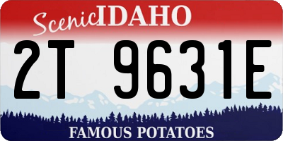 ID license plate 2T9631E