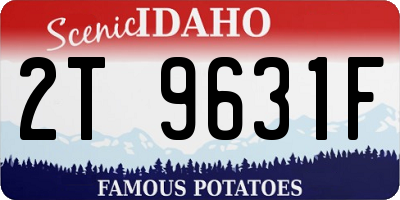 ID license plate 2T9631F