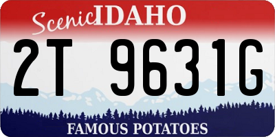 ID license plate 2T9631G
