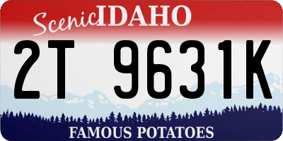 ID license plate 2T9631K