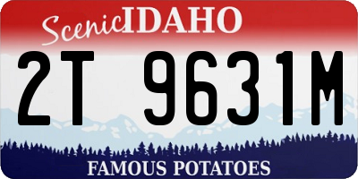 ID license plate 2T9631M