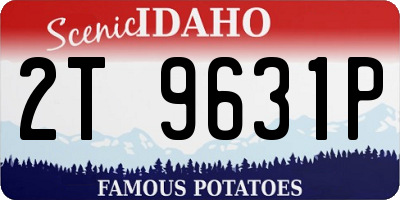 ID license plate 2T9631P
