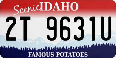 ID license plate 2T9631U