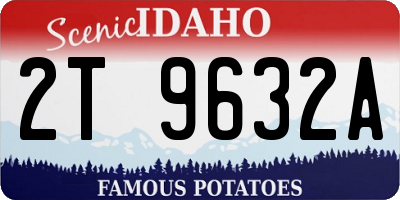 ID license plate 2T9632A