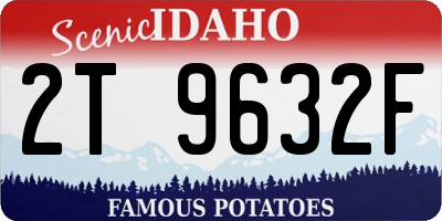 ID license plate 2T9632F