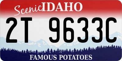 ID license plate 2T9633C