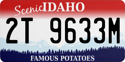 ID license plate 2T9633M