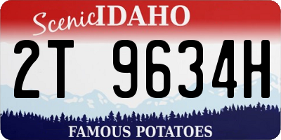 ID license plate 2T9634H