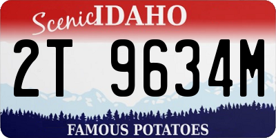 ID license plate 2T9634M