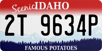 ID license plate 2T9634P