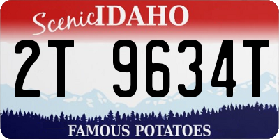 ID license plate 2T9634T