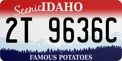 ID license plate 2T9636C