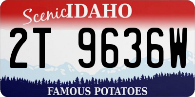 ID license plate 2T9636W
